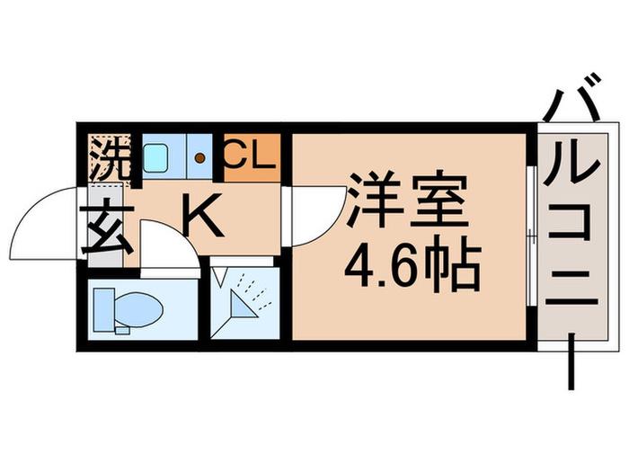 PLUMAS東馬込(1K/3階)の間取り写真