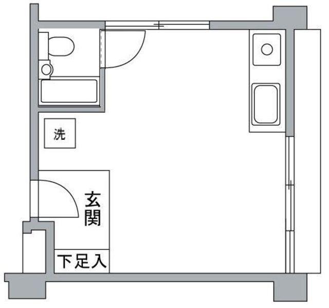 高樹町ヒルズ(ワンルーム/3階)の間取り写真