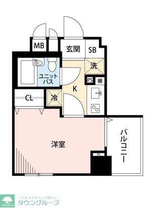 メインステージ御茶ノ水(1K/2階)の間取り写真