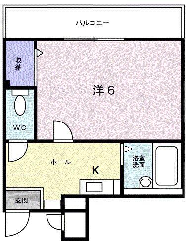 フォルティナドムス(1K/2階)の間取り写真