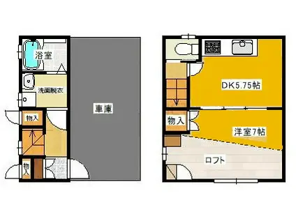 エミナンスフィールド(1DK/2階)の間取り写真