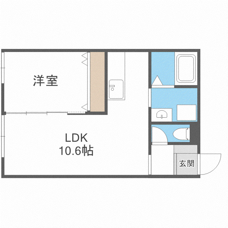 シュエット・ブランシュ(1LDK/2階)の間取り写真
