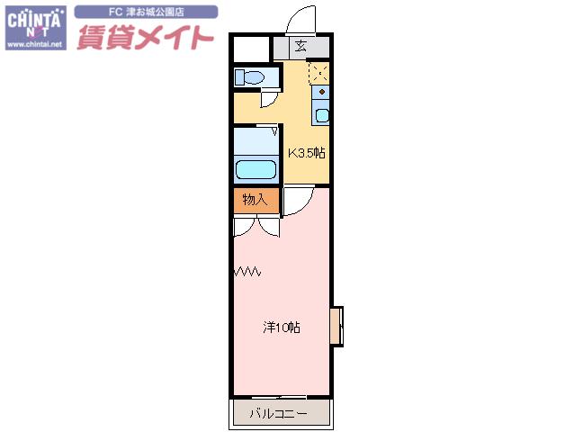 KURIMAマンション(1K/1階)の間取り写真