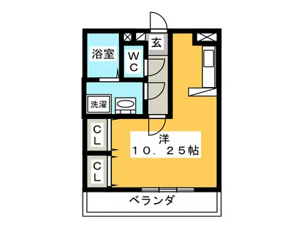 T.LEON(ワンルーム/2階)の間取り写真