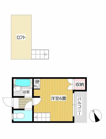 マキシム中央町(ワンルーム/2階)の間取り写真