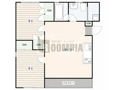 シャングリラII(2LDK/1階)の間取り写真