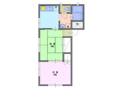 メゾンマツモト(2K/1階)の間取り写真