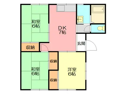 ロイヤルパレスEHARA(2LDK/1階)の間取り写真