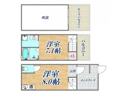 W&A APARTMENT02(1LDK/1階)の間取り写真