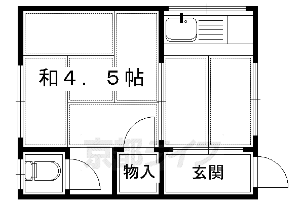 さつき荘(1K/2階)の間取り写真