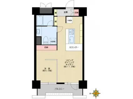 ライオンズマンション早稲田正門前通(1LDK/7階)の間取り写真
