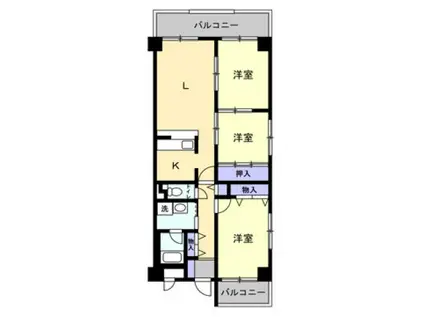 メゾンエル木之庄(3LDK/4階)の間取り写真