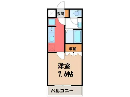 クリザンティーム(1K/1階)の間取り写真