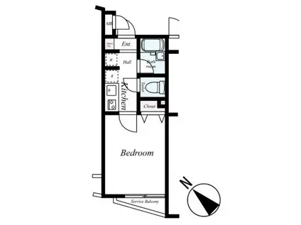 ユナイテッドグロー文京白山(1K/3階)の間取り写真