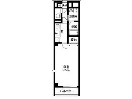 アンプルール フェール パルフェ(1K/3階)の間取り写真