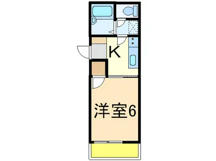 パークタウンハウスI(1K/2階)の間取り写真