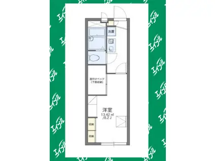 レオパレスLONDEN B(1K/1階)の間取り写真