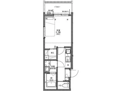 KEIAI RESIDENCE 新秋津(1K/3階)の間取り写真