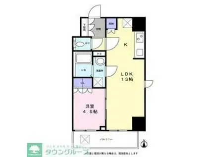 エムフラット秋葉原(1LDK/5階)の間取り写真