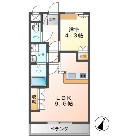 PROSPERITA(1LDK/1階)の間取り写真