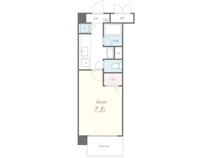 セントヴィラ(1K/4階)の間取り写真