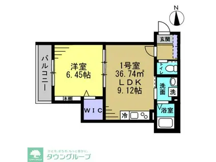 セミカ葛城 I(1LDK/3階)の間取り写真