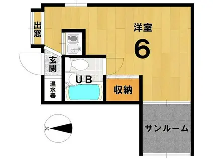 資貴豊小路(1K/3階)の間取り写真