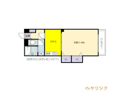 庄内ハウス(1DK/2階)の間取り写真