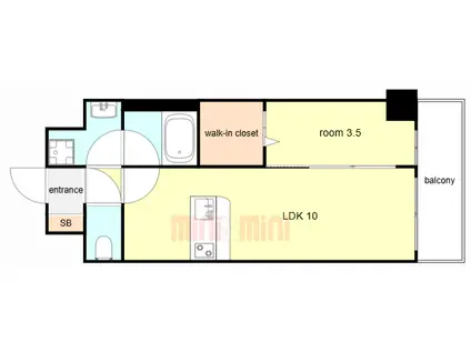 スプランディッドIX(1LDK/5階)の間取り写真
