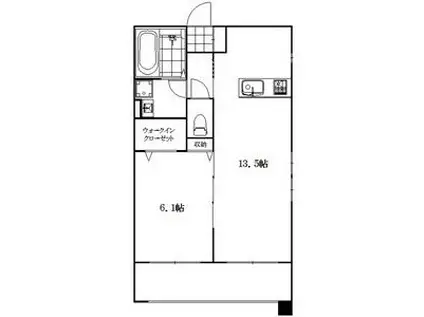 サンビレッジ日吉III(1LDK/2階)の間取り写真