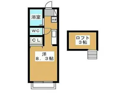 ルミエールマナ(1K/2階)の間取り写真