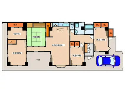 ネバタウンヒルズ(4SLDK/1階)の間取り写真