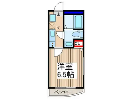 BEST STAGE 鶴瀬(1K/1階)の間取り写真