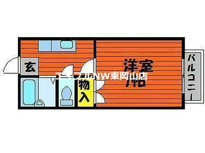 ブランシェC(1K/1階)の間取り写真