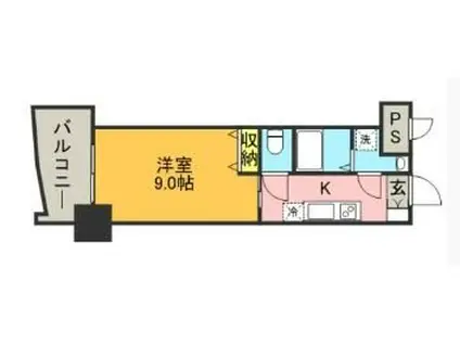 ロイヤル博多駅前(1K/8階)の間取り写真