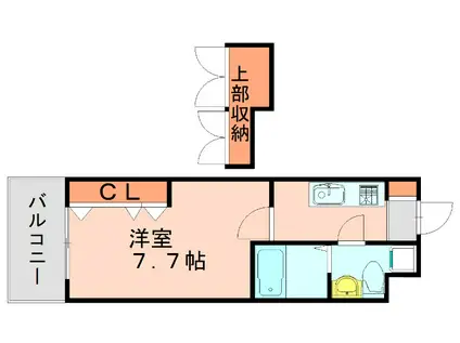 NO.66 GUARANTEE21 HAKATA(1K/14階)の間取り写真