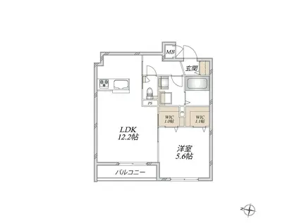 滝野川1丁目メゾン(1LDK/3階)の間取り写真