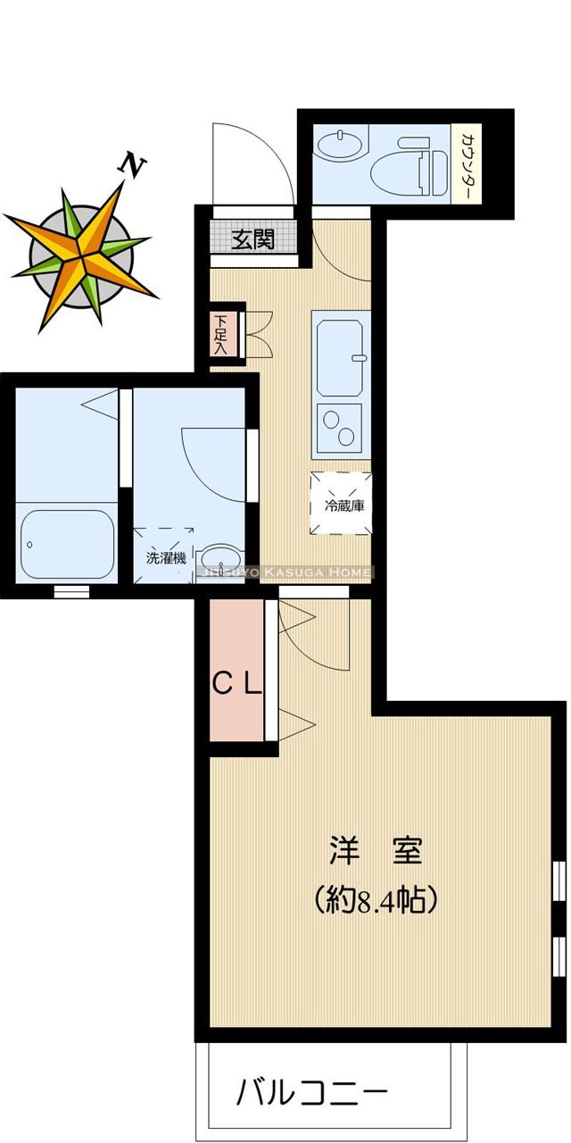 LA MAISON 091(1K/1階)の間取り写真
