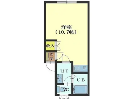 メゾン・ド・フラッシュ(ワンルーム/2階)の間取り写真