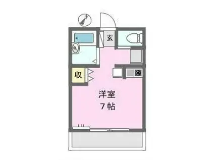 WING戸塚II(ワンルーム/3階)の間取り写真
