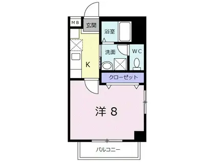 メゾン上野屋(1K/3階)の間取り写真