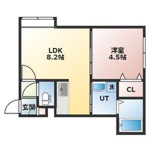 アーバンハウスI(1LDK/2階)の間取り写真