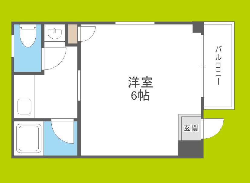 THECITY弁天町(ワンルーム/1階)の間取り写真