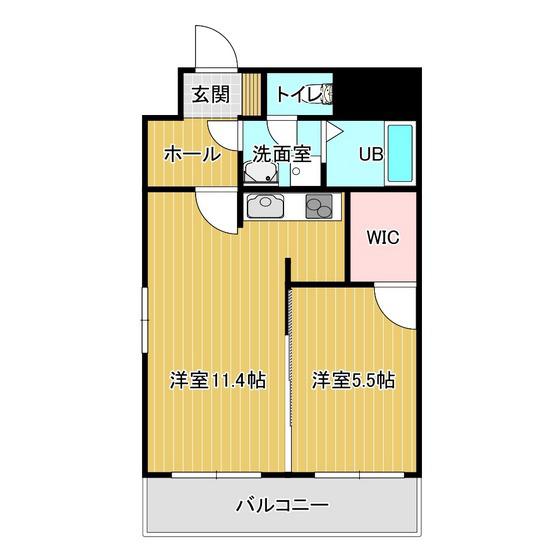 オーシャンビュー(1LDK/3階)の間取り写真