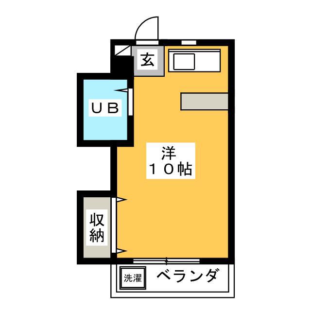 KIKUSUI HEIGHTS(ワンルーム/3階)の間取り写真