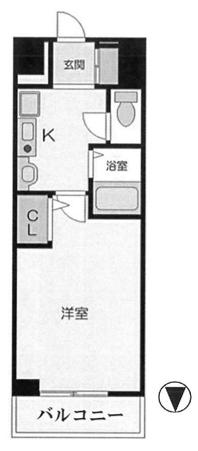 ラナップスクエア同心II(1K/8階)の間取り写真