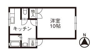 PEACE CASA(1K/2階)の間取り写真