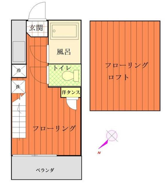 上板橋アーバンライフ(1K/1階)の間取り写真