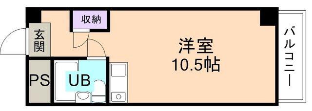 メゾン雅(ワンルーム/2階)の間取り写真