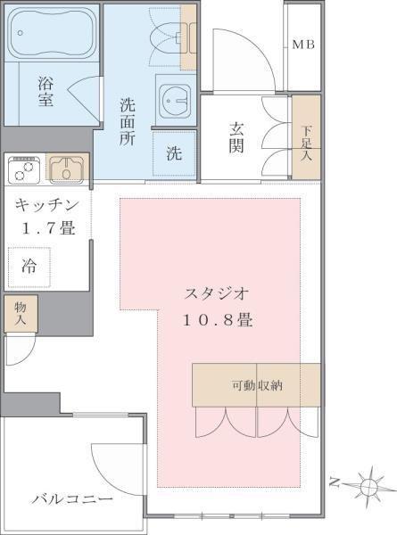 BRILLIA IST 東雲キャナルコート(1K/3階)の間取り写真